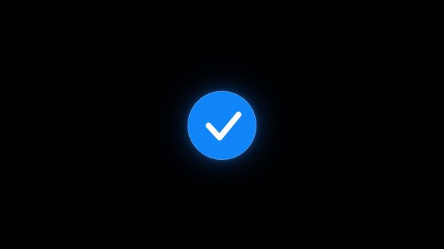 Blue Check Mark Transforming into Red Cross X Icon Animation &ndash; Approval and Rejection Concept