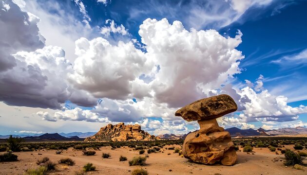 Balanced Rock Desert Landscape Formation.