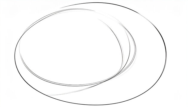 Abstract swirling lines and circles on white background