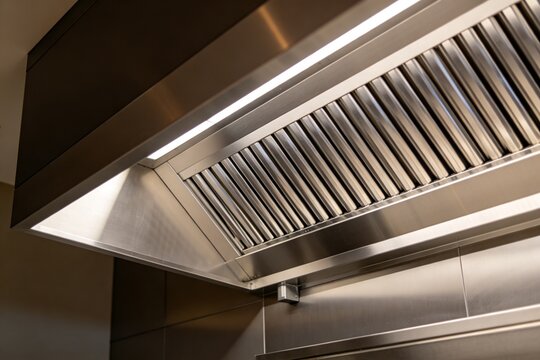 Stainless steel kitchen ventilation hood