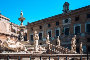 Obraz premium Palermo. Pearl of Sicily and the Mediterranean. Magnificent Italy. Architecture 
