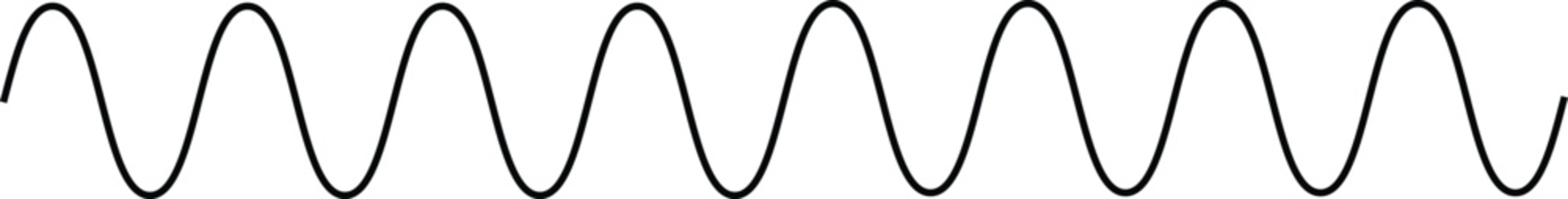 Sine Wave Continuous Periodic Signal Oscillation Curve Simple Harmonic Motion Illustration