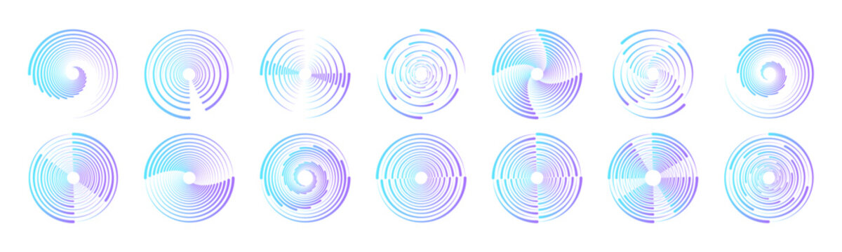 Modern abstract halftone circle background with dotted geometric frame and vector design elements for branding and UI kits. PNG circular dotted speed lines vector.