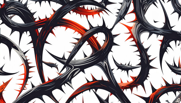 Abstract thorny crown of thorns background