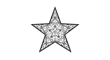 Obraz premium Ornate Star Graphic Design