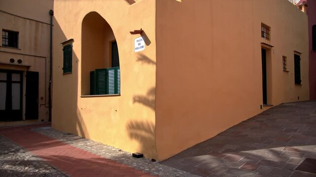 Traditional Street Corner in Varigotti Liguria Italy