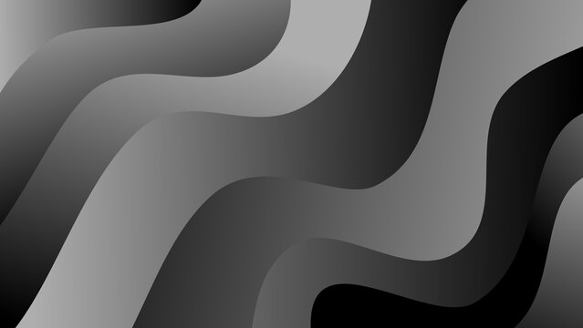 Black and white Abstract Gradient Waves Background