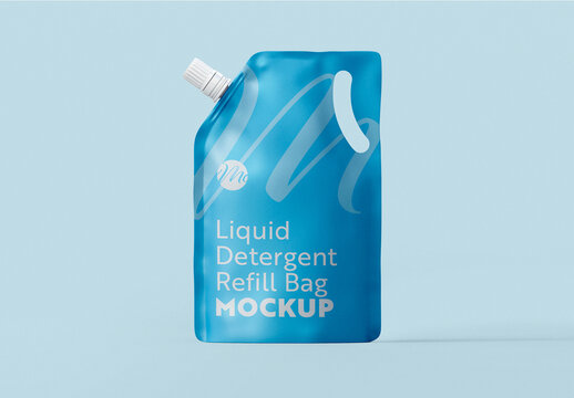 Liquid Detergent Bag Mockup