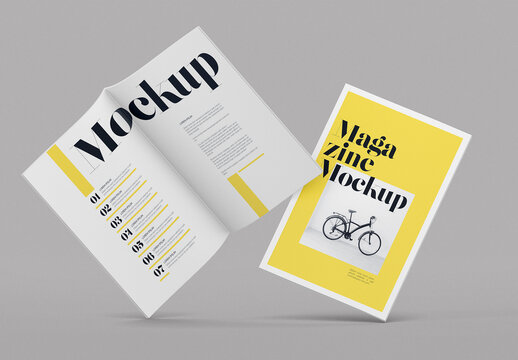 Open and Close Magazine Mockup