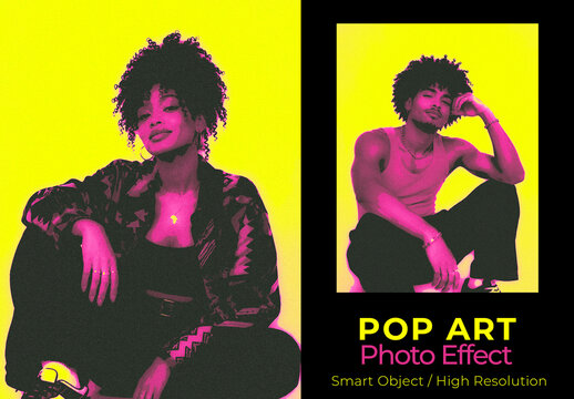 Pop Art Photo Effect PSD Template
