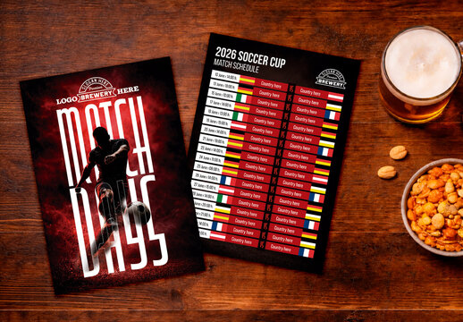 Soccer Match Schedule Flyer