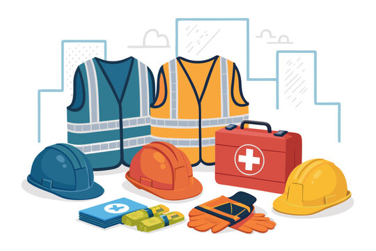 Showcasing Worker Safety With Helmet And Stunning High-Quality Stock Image