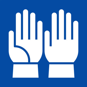 Construction gloves icon. Protective gloves sign.