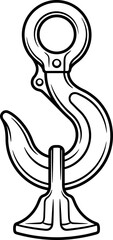 Obraz premium Industrial lifting hook for heavy cargo operations