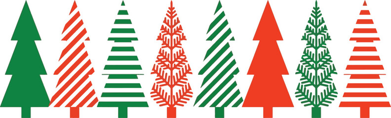Fototapeta premium Christmas tree decorations and ideas various colorful trees