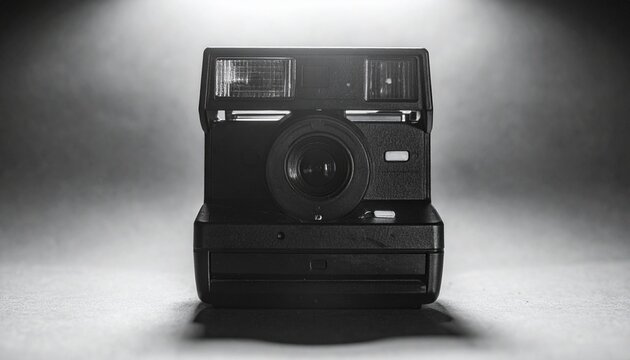 Vintage instant camera with retro design and classic lens, perfect for nostalgic photography enthusiasts and capturing memories