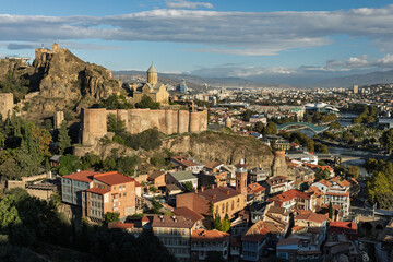 Scenic View Of Narikala Fortress And Old Tbilisi Cityscape At Golden Hour © Vadim Volodin
