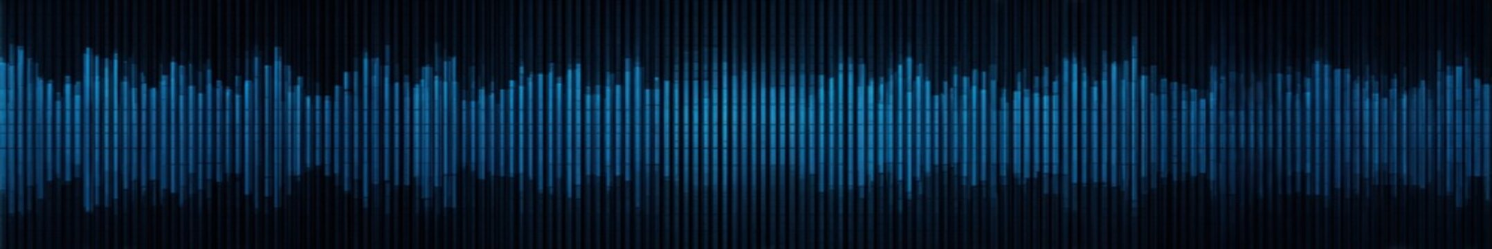 Blue Digital Sound Wave Equalizer Abstract Background With Glowing Frequency Bars for Music Technology Visualization and Audio Streaming Branding