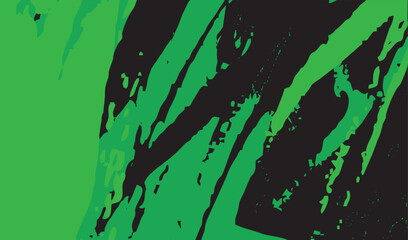 Vector abstract background with high contrast grunge scratch texture in bright green and black for street art graphics. © mesym