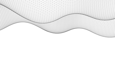 Fototapeta premium abstract geometric surface wave 3d 