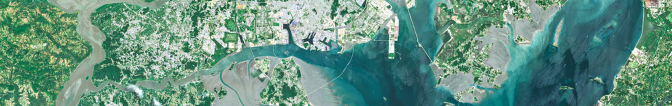 Seoul, South Korea, Satellite water landscape