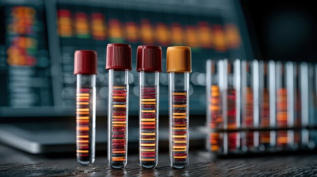 A DNA sequencer screen showing detailed long-read sequencing data, illustrating advanced genetic analysis technology in a laboratory setting for scientific research.