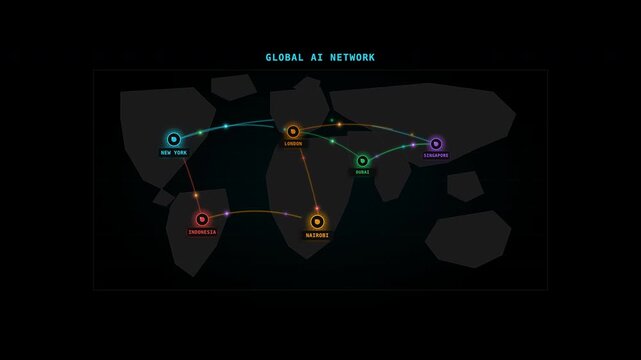 Global ac network map from watch dogs game. Suitable for technology, cyber security, gaming concepts in presentations, articles, and designs.