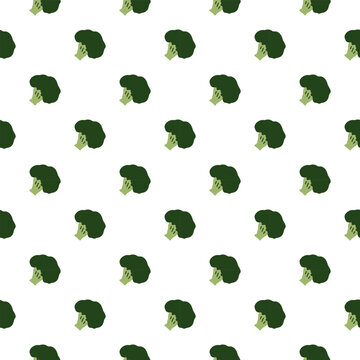 seamless pattern with broccoli 
