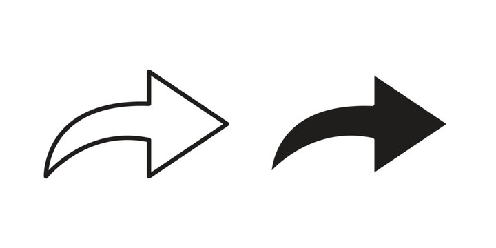 Share icon in black stroke eps vector graphic