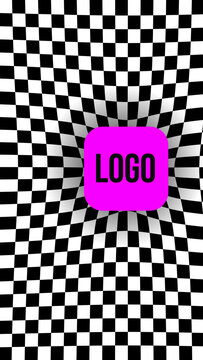Checkerboard Logo Animation Vertical 3 &ndash; Dynamic Grid Logo Reveal in Vertical Format, Abstract Square Pattern Motion for Reels, Stories and Social Media Intro
