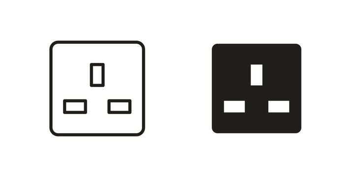 Socket icon collection vector illustrations, Vector pictogram