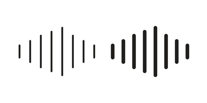 Sound wave icon collection vector illustrations, Vector pictogram