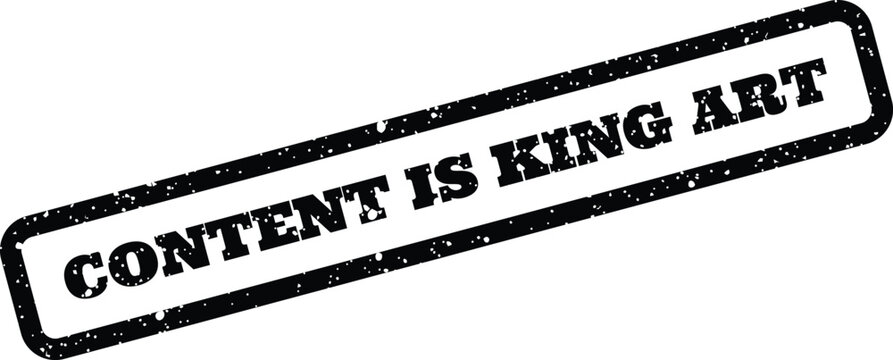Creative marketing principle stamp asserting content is paramount for artistic expression and brand storytelling initiatives