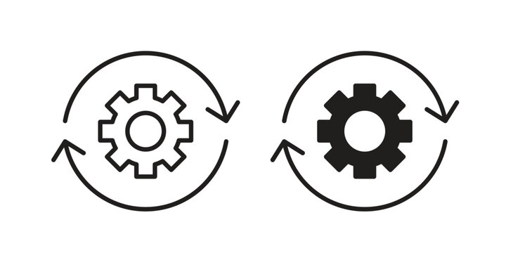 System update icon collection vector illustrations, Vector pictogram