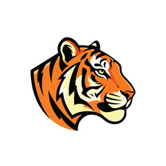 Fototapeta premium Bengal Tiger Head Mascot Vector Logo Design