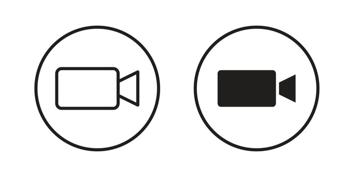 Video call icon collection vector illustrations, Vector pictogram