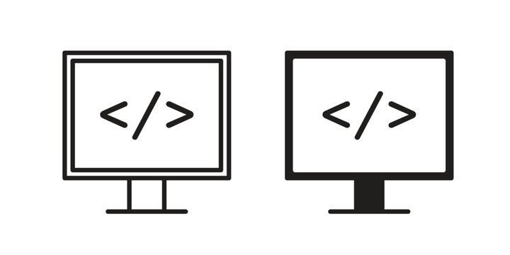 Web development icon collection vector illustrations, Vector pictogram