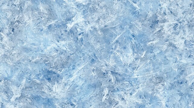 Seamless Flat Texture of Blue Frozen Ice Surface Material
