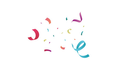 Fototapeta premium The background is adorned with colorful confetti, perfect for celebrations. A beautiful festive decoration vector illustration.