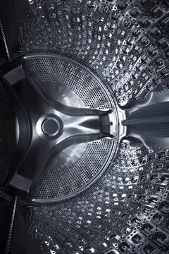 Inside of the washing machine drum .