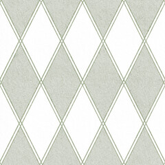 Argyle seamless pattern illustration, watercolor and hand painted. Repeat vintage textile design suitable for wrapping paper, retro fabrics, decorative surfaces. Great for cottagecore or preppy style. © Elena