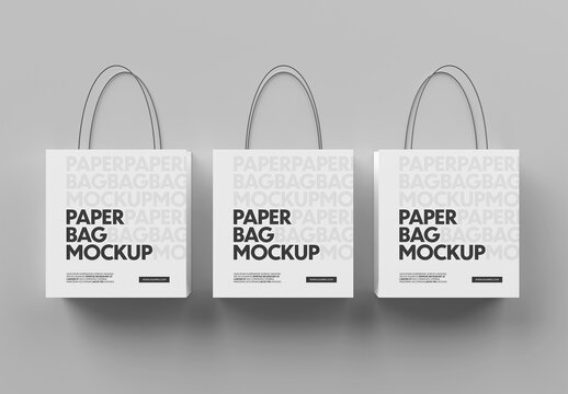 Paper Shopping Bag Mockup