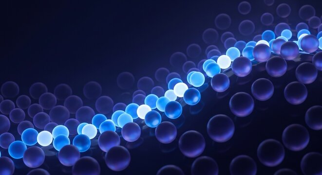 AI processing vortex formed by glowing orbiting orbs