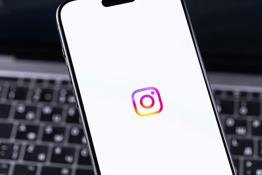 Instagram logo mobile app on a screen smartphone iPhone. Instagram is a photo-sharing app for smartphones. Batumi, Georgia - March 19, 2026