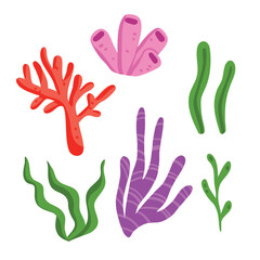 Coral reef vector illustration © Crayons and Clips