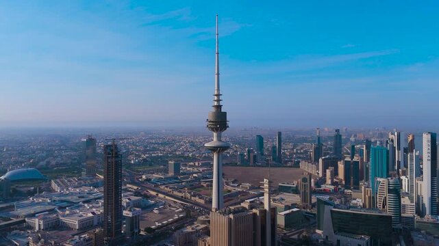 Kuwait Skyline Aerial View