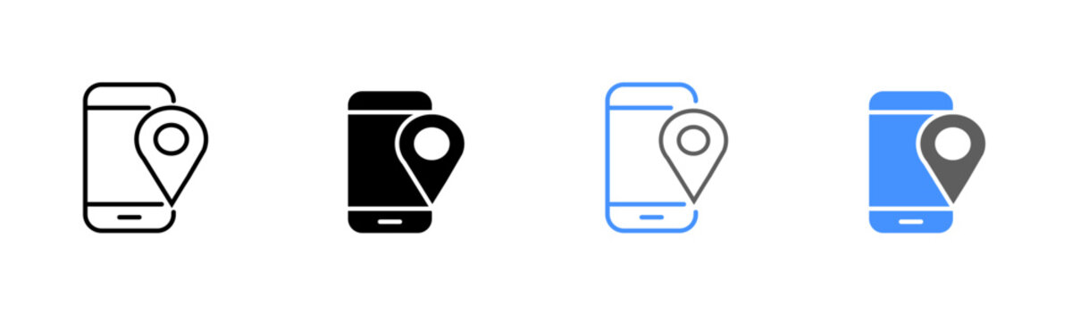 Smartphone Screen with Location Pin and Tracking Delivery Icon Vector Illustration