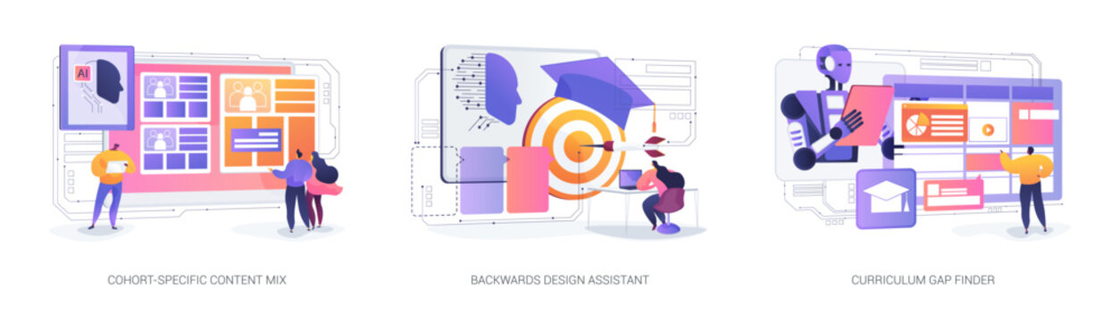 Multimodal Learning Acceleration abstract concept vector illustrations.