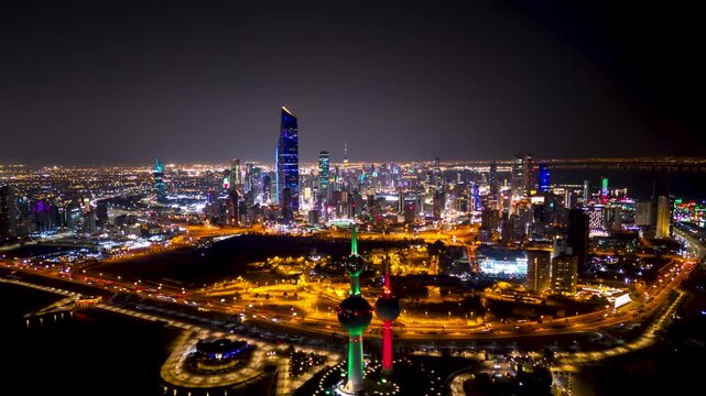 Kuwait Skyline Aerial View