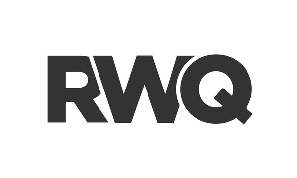 RWQ logo design template with strong and modern bold text. Initial based vector logotype featuring simple and minimal typography. Trendy company identity.